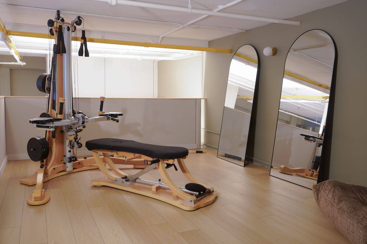 The dedicated GYROTONIC® studio at Leaside Pilates with the GYROTONIC® tower and bench